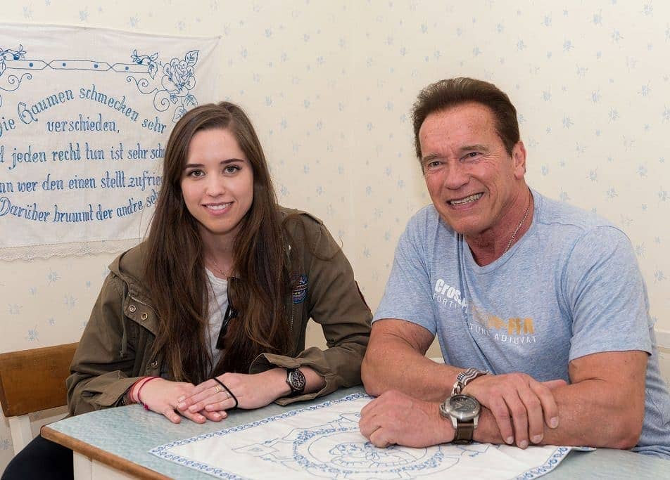 Christina Schwarzenegger with Arnold