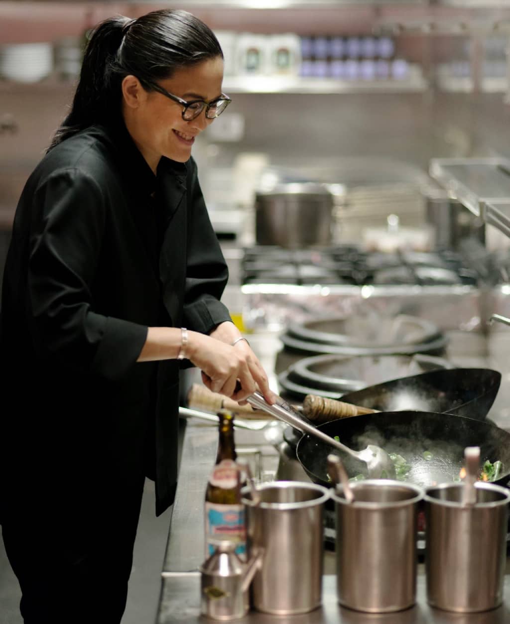 Kylie Kwong cooking