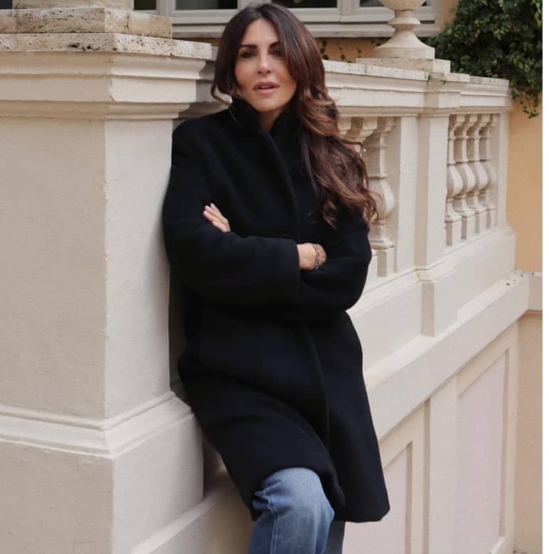 Sabrina Ferilli in black dress