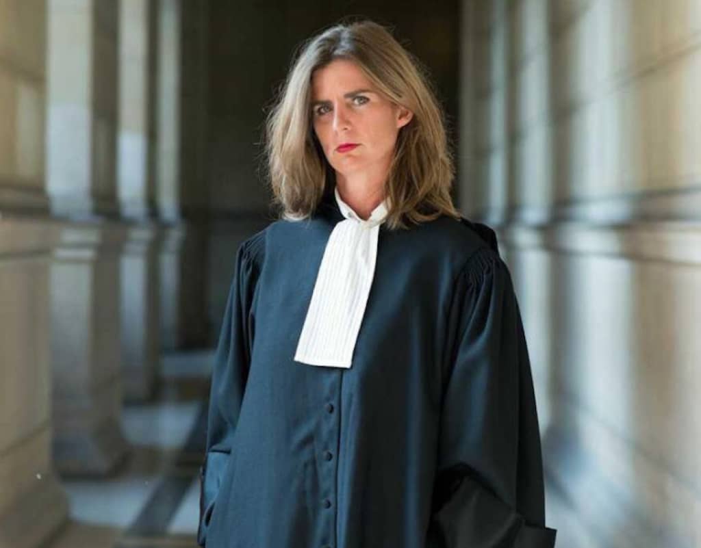 camille kouchner in black dress