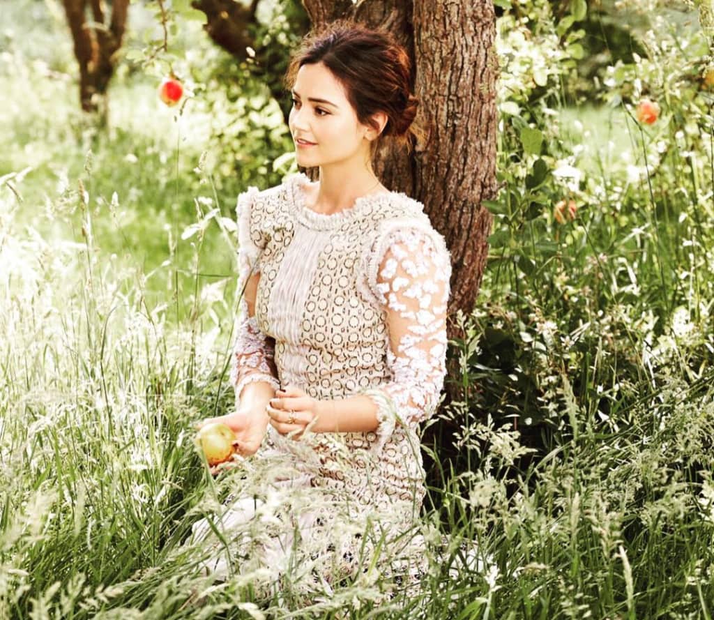 Jenna Coleman in the garden