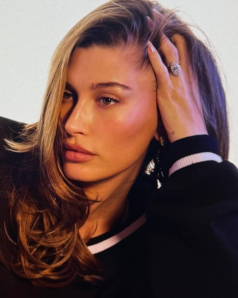 Hailey Bieber's Glazed Donut Nails