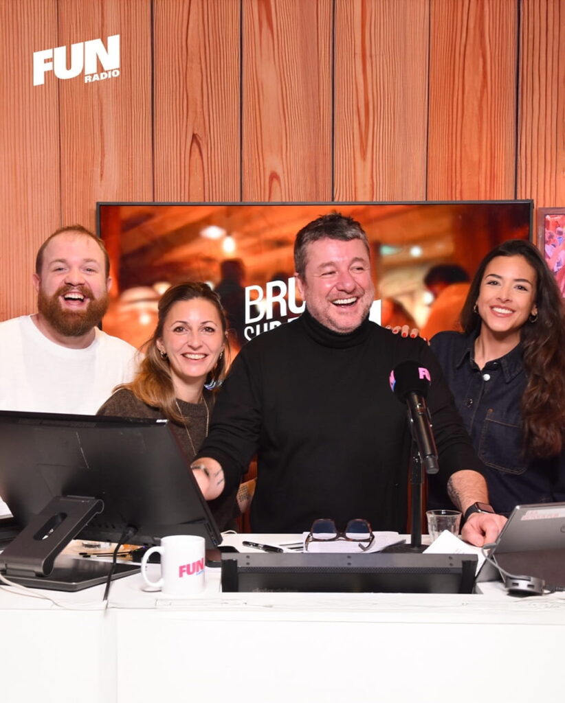 Bruno Guillon with his friends