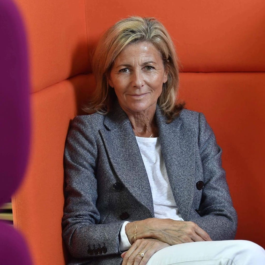 Claire Chazal on couch