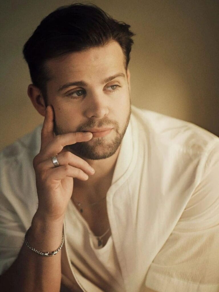 Leo Woodall during photoshoot