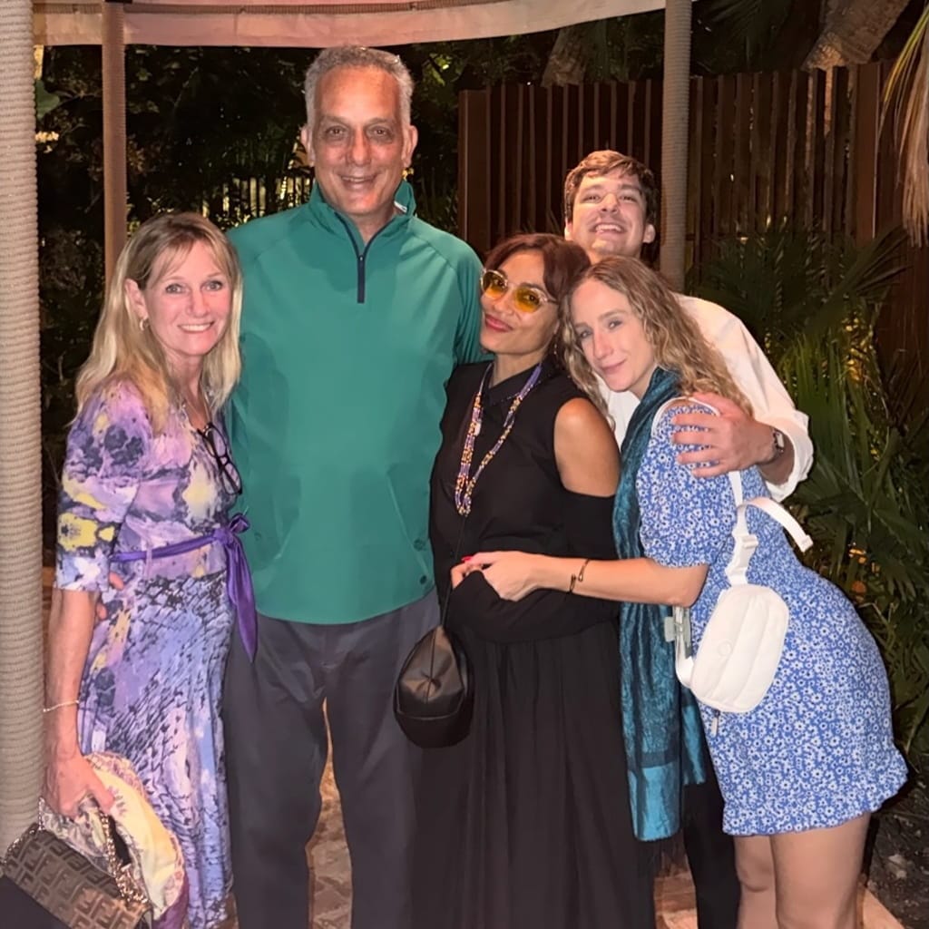 Rosario Dawson with her family